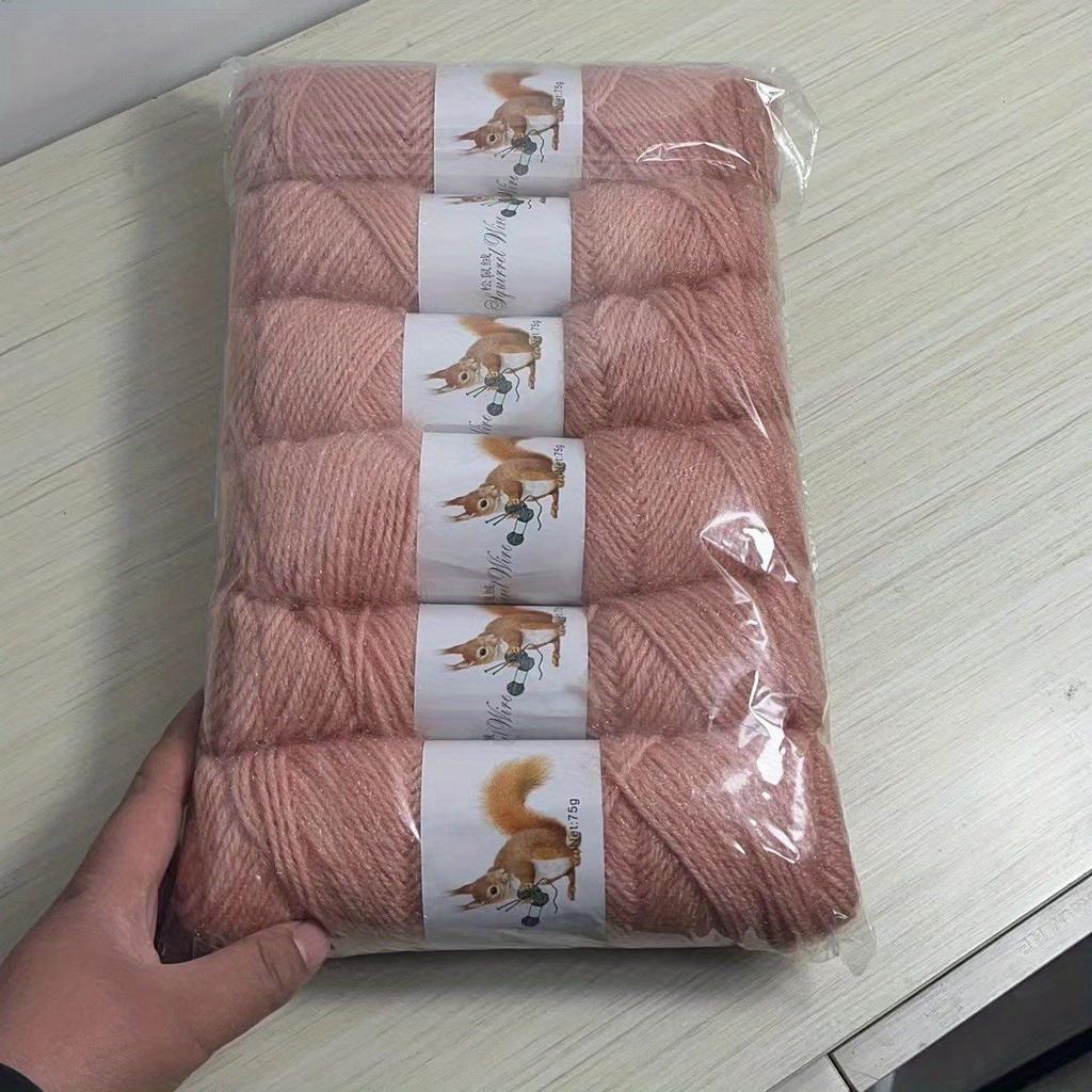 6pcs/75g/pc Solid Color Soft Yarn for Knitting and Crocheting Sweater, Shawl, Scarf Baby Hat Scarf Soft Thickness Crochet Thread