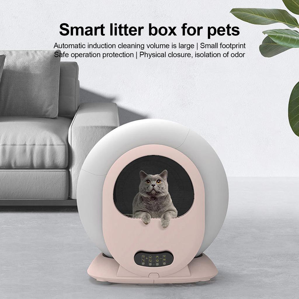 Rotating Automatic Cat Litter Box Self Cleaning and Deodorization with Touch Panel Enclosed