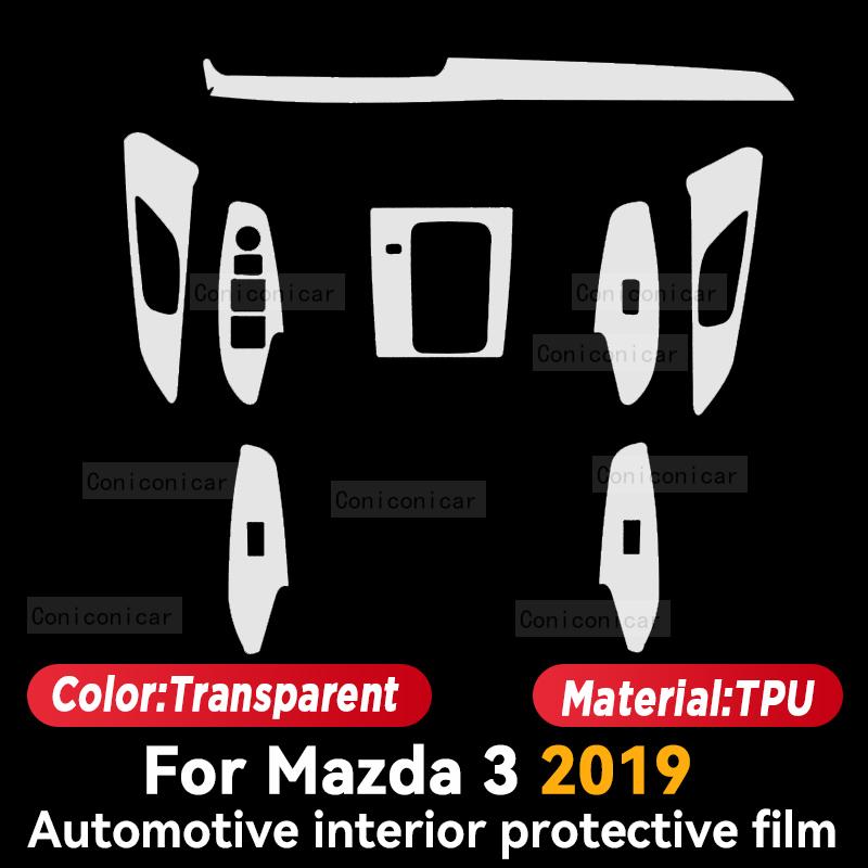 

For MAZDA 3 -2024 Car Interior Center Console Panel Navigation Transparent TPU Protective Film Anti-scratc RHD
