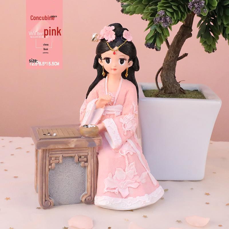 

Креативная смола Принцесса Ханьфу Ретро Украшение – Подарок на день рождения для девочки Single