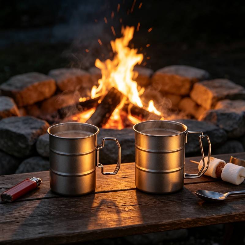 304 Stainless Steel Beer Cup Portable Camping Outdoor Water Mug With Cold Retention For Hiking