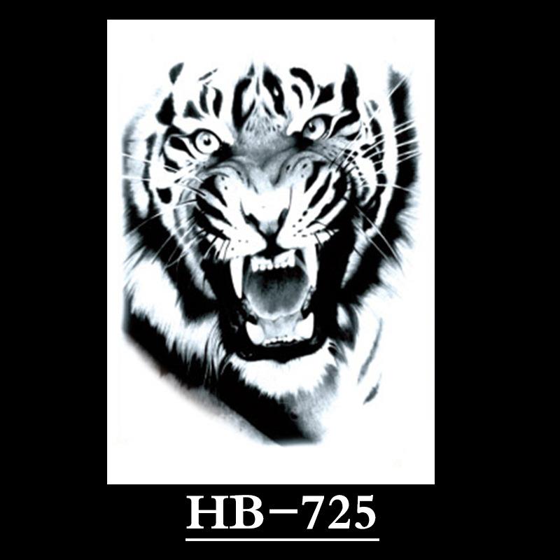 Animal Tattoo Sticker, Liger Tattoo Sticker, Half Arm Waterproof Tattoo Sticker, Large Picture Temporary Sticker Tattoo