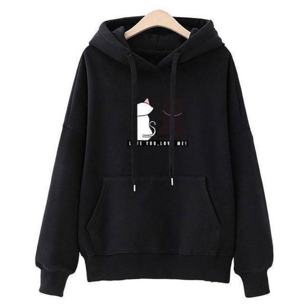 Factory direct sales hooded fleece sweater women's 2019 autumn and winter Korean version loose women's tops versatile trend students