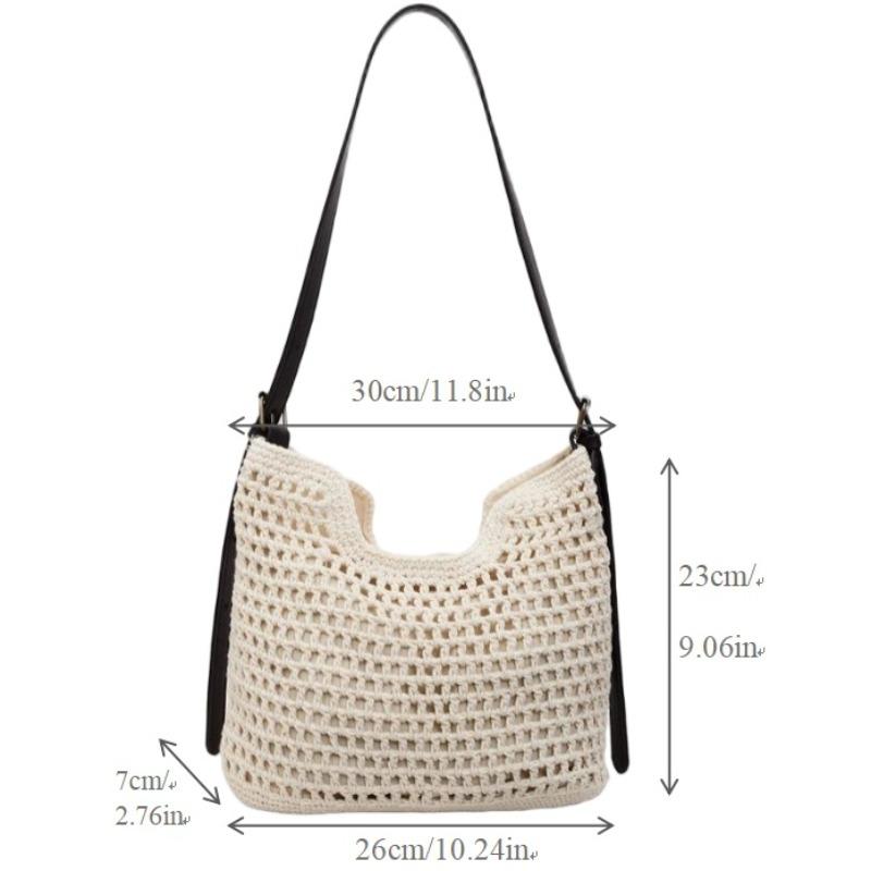 

New high-end straw woven bag women s handwoven bag large-capacity shoulder tote bag seaside vacation beach bag women Magnetic buckle