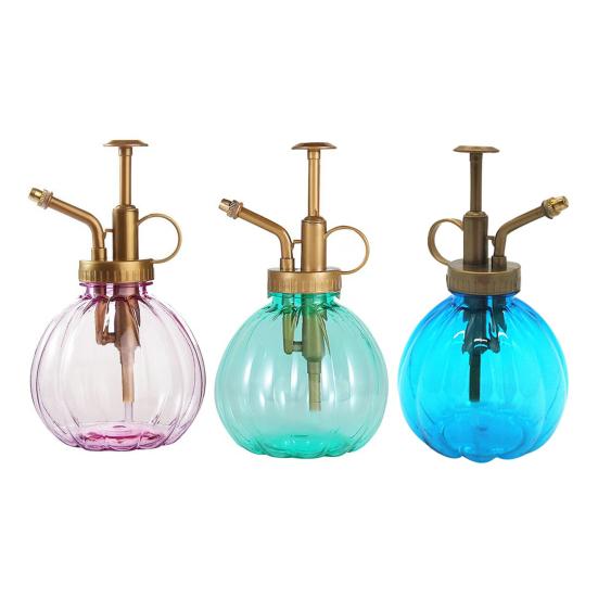 Vintage Spray Bottle Pumpkin Shape Plant Mister Retro Hand Pump Fine Mist Spray Bottle for Indoor Plants Succulents Orchids Ferns