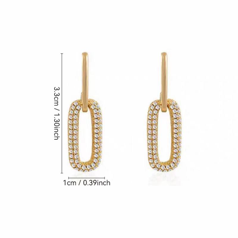 Long Square Niche High-end Earrings