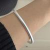 100% Solid 925 Sterling Silver Retro Bracelet for Women Men Vintage Handmade Cloud Pattern Simple Bracelet Birthday Gift