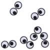 1.6 X 0.8 Inch Embroidered Patch Terylene Fabric Patches Black/White Eye Patches  For Clothes