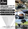 CAFEC Tritan Flower Sanyo Sangyo Dripper, 1-cup capacity, Clear, TFD-1,