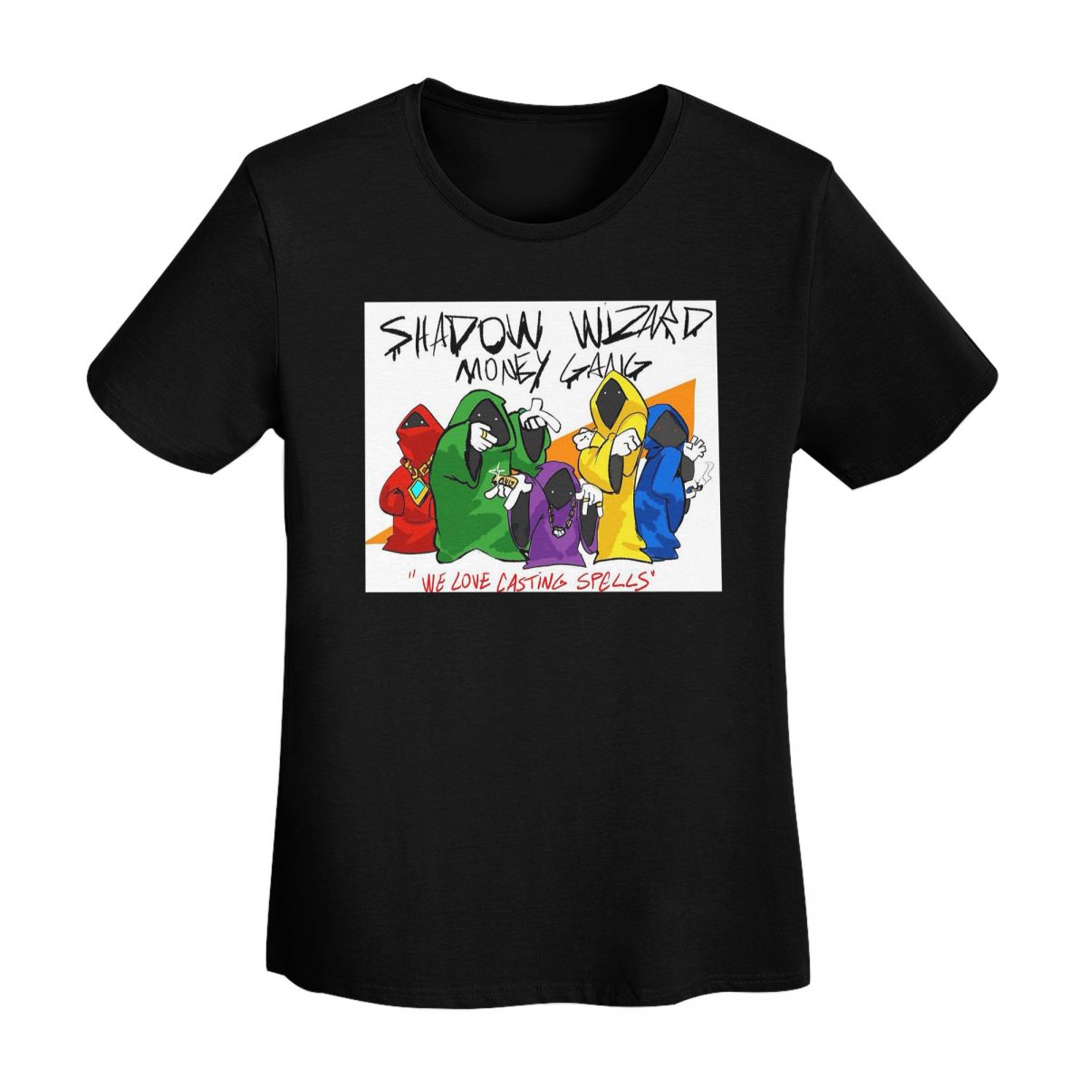 

Shadow Wizard Money Gang We Love Casting Spells TShirt Women Short Sleeve T Shirts ONeck Clothes Cotton Summer Tees Streetwear 4XL