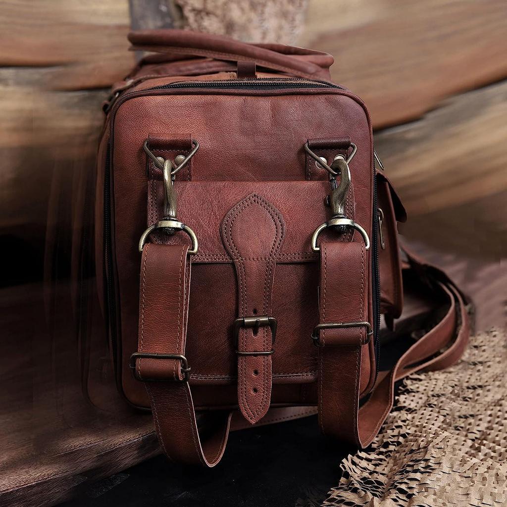 Personalized Handcrafted Leather Weekender Bag for Men Travel Overnight Monogram Duffel Groomsmen Gift