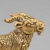 Solid Brass Goat Small Statue Desktop Ornaments Vintage Zodiac Animal Figurines Model Lucky Home Decorations Crafts Accessories