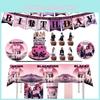 Decoraciones de Fiesta de Cumpleaños Temáticas de Blackpink Suministros de Fiesta Lindos y Elegantes