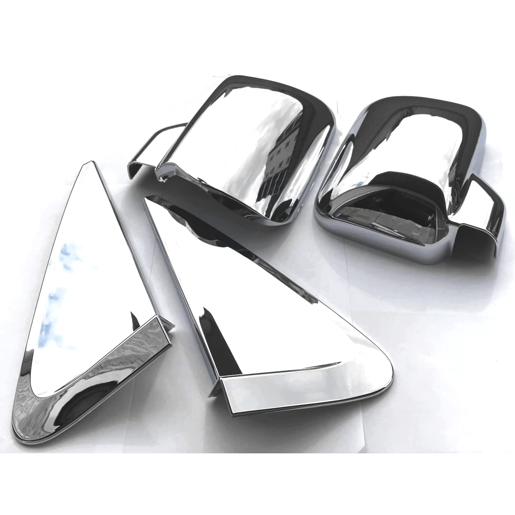 

CGP Door Mirror Covers with Base for and Late Model Hijet Trucks of Left and Covers, Adhesive, Chrome, S700V, S710V, (Set 4, Right, CGP5945-D12-SET)