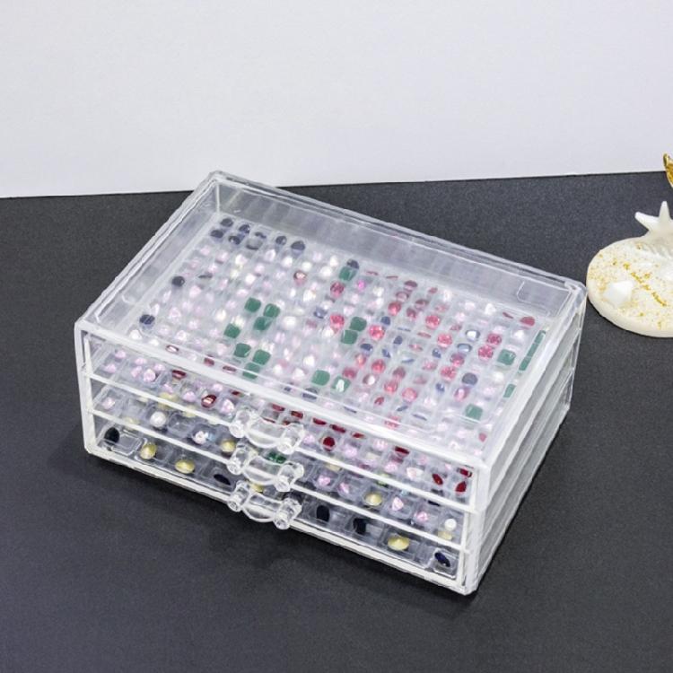 Creative Plastic Storage Box 471 Grids 3 Drawers for Organizing Crafts Art Supplies Nail Tips Beads Jewelry