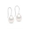Boucles d'oreilles - PEARLS &amp; COLORS - Pearls &amp; Colors - Perle d'eau douce 8-9 mm - Or blanc 750/1000 - Pendant crochet