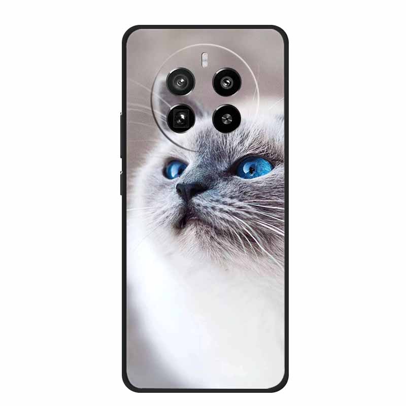 For Realme 12 Pro Case Realme12 Pro Plus 6.7" Black Silicone Soft Phone Case For Realme 12 Pro Back Cover Case 12Pro Coque Shell