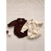 Ins Children's Clothing Korean Style Unisex Baby Spring and Autumn Corduroy Romper Infant Lapel Jumpsuit