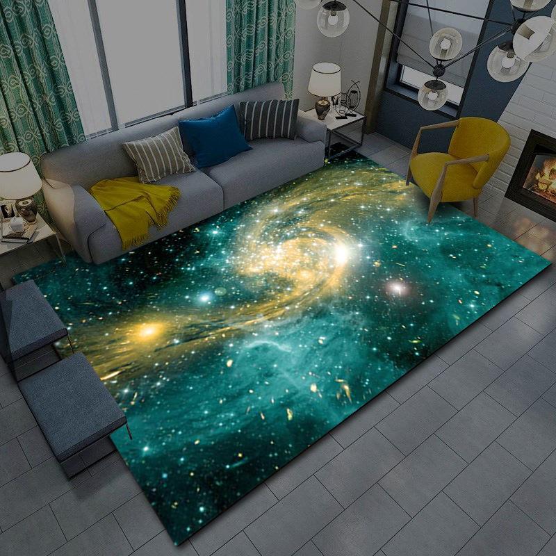 Living Room Carpet Modern Starry Sky Colorful Cartoon Theme Children's Bedroom Room Carpet Mat