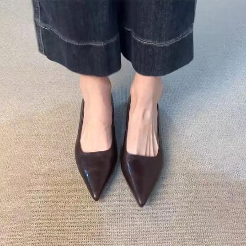 2025 High Quality Ladies Shoes Shallow Women's Flats Fashion Daily New Comfortable Light Pointed Toe Best Seller Flat Low Heels