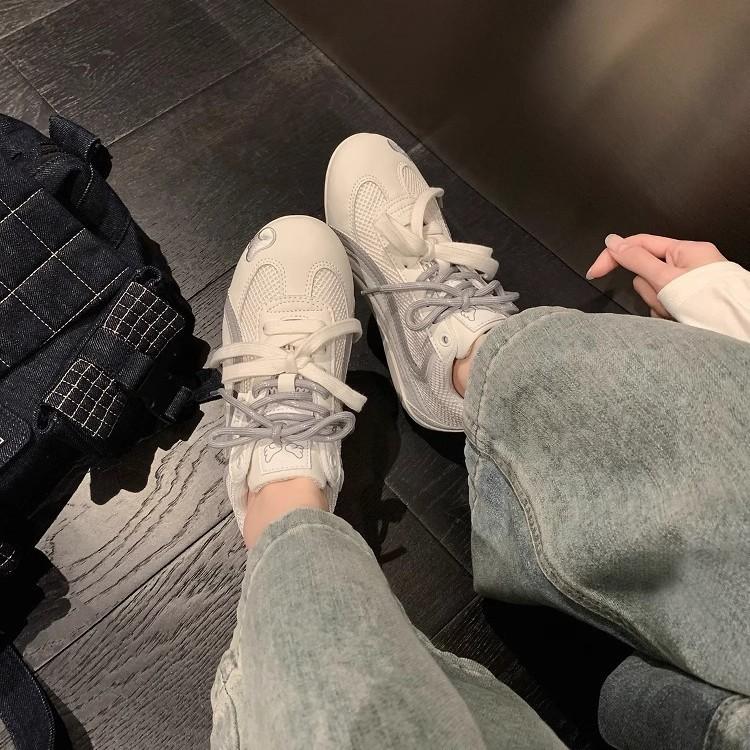 "Spot" Emoji Series~ Mesh Breathable German Training Shoes Women's 2025 Summer New Thick-soled Forrest Gump Shoes Women