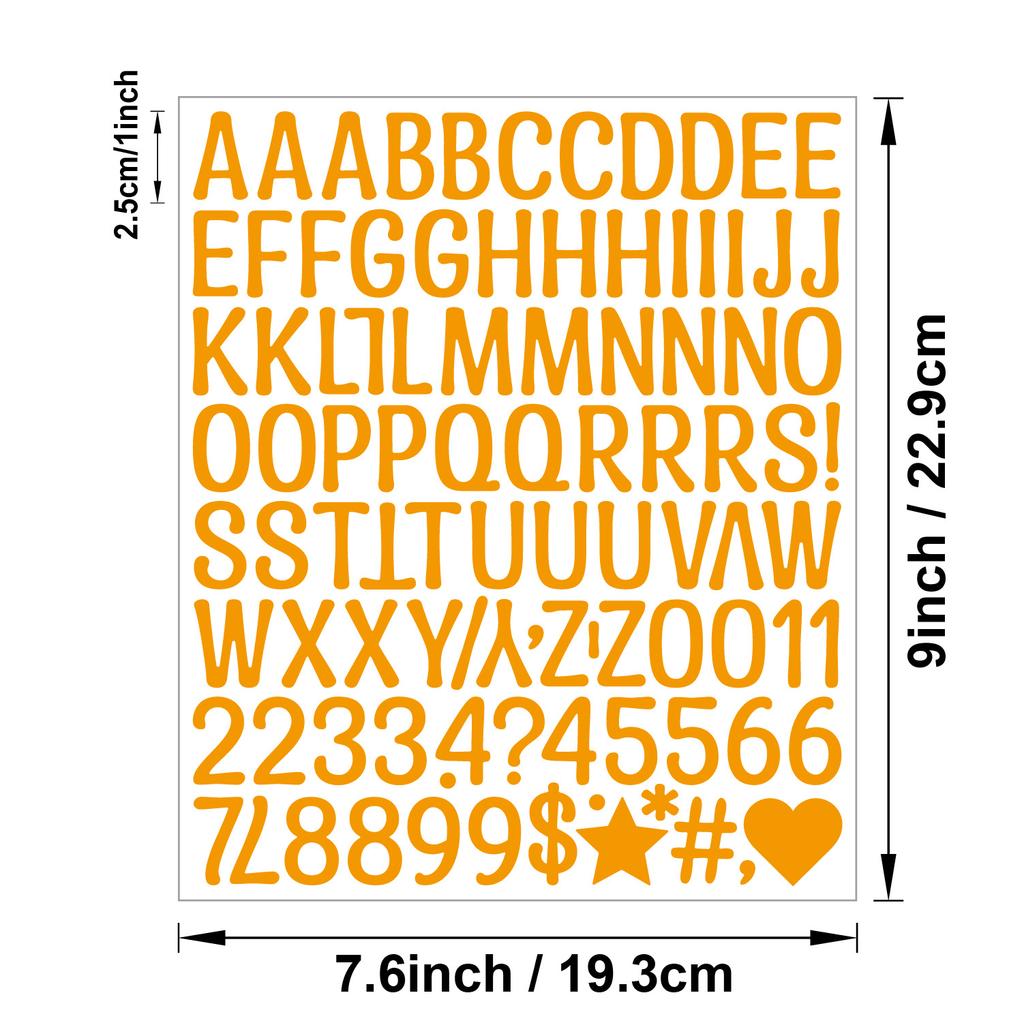 Naklejka Literowa 1 Cal Naklejka Winylowa na Ciało Artystyczna Naklejka Literowa Etykieta Kuchenna DIY Ręcznie Robiona