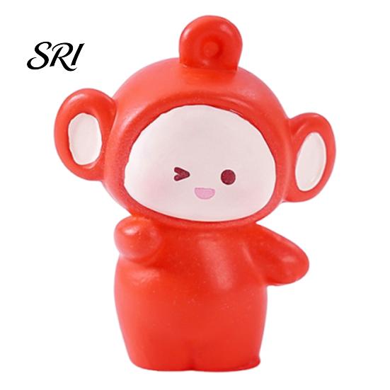 Resin Art Figurine 4 Pcs Mini Doll Cartoon Miniature Figures Healing Cute Tiny Fairy Garden Ornaments for Micro Landscape Dollhouse DIY Crafts красный