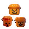 Halloween Pumpkin Bucket Miniature Design Pumpkin Orange Bucket Mini Storage Containers Festive Halloween Decoration
