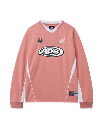 PHYPS MOTORCYCLE Mesh Series Logo Long Sleeve Coral