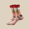 2025 Autumn/Winter Christmas Cotton Socks with Santa Claus and Snowman Cartoon Design