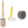Tool Trio, Paint Brush, Roller, Sponge, All The Tools You Need To Apply Finish All In One Paint