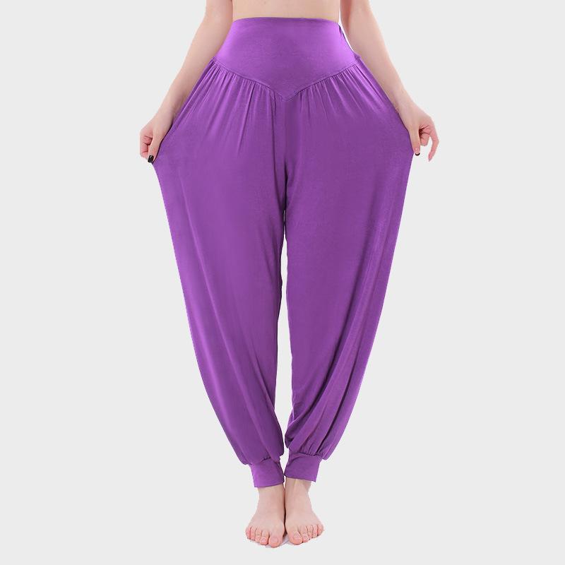 Fashion Casual Comfort Versatile Modal Fitness Comfortable Loose High Waist Yoga Pants Small Feet Dance Sports Lantern Pants