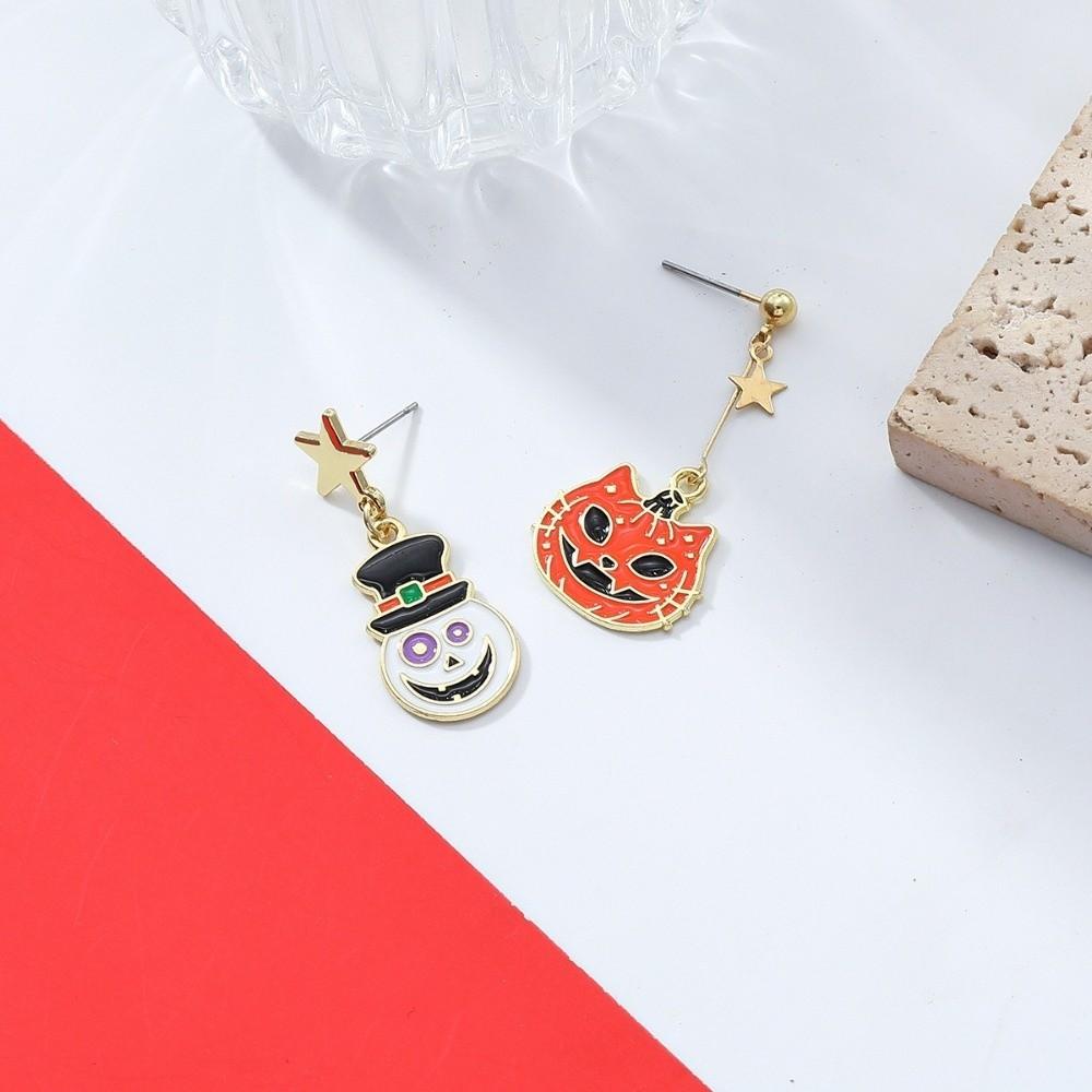 Cat Ghost Ear Studs Star Pumpkin Dangle Earrings Fashion Halloween Earrings  Party