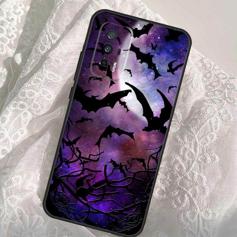 Vampire Bats Full Moon Halloween Case For Xiaomi 14T Pro 13T 12T 11T 13 14 Ultra POCO F6 Pro M6 M5s F3 F5 X3 X5 X6 Pro Cover