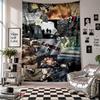Wall TapestryDie drei Fragezeichen Art Hanging Cloth Decorative Background Cover for Room Decoration