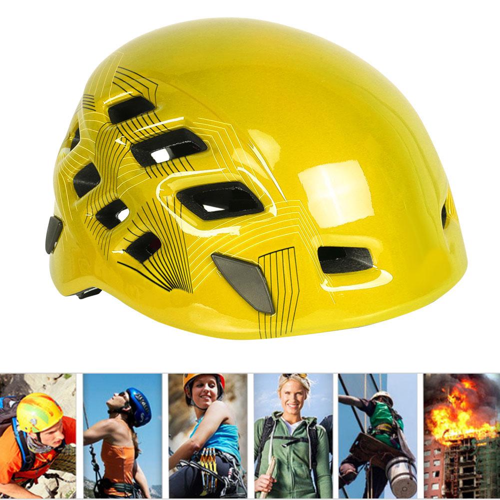 Outdoor Sport Sicherheitsschutzhelm Verstellbar Felsenklettern Kopfschutz Helme(Gelb)