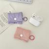Earphone Bag with Buckle Soft Cloth Data Cable Bag Coin Purse Lightweight Earphone Case