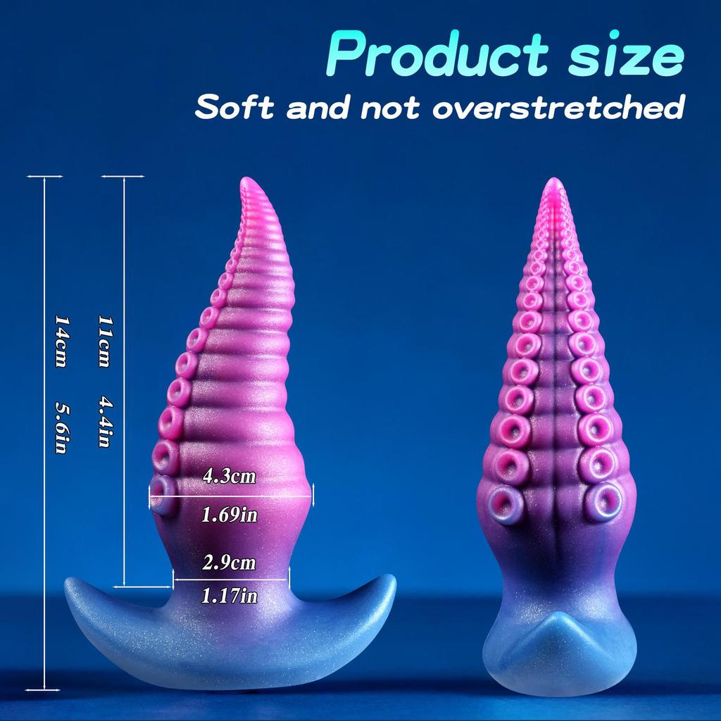 New Unique-Shape Anal Plug: Soft Silicone Wearable "Phantom Dragon" Anchor-Style Realistic Phallus – Adult BDSM Toy