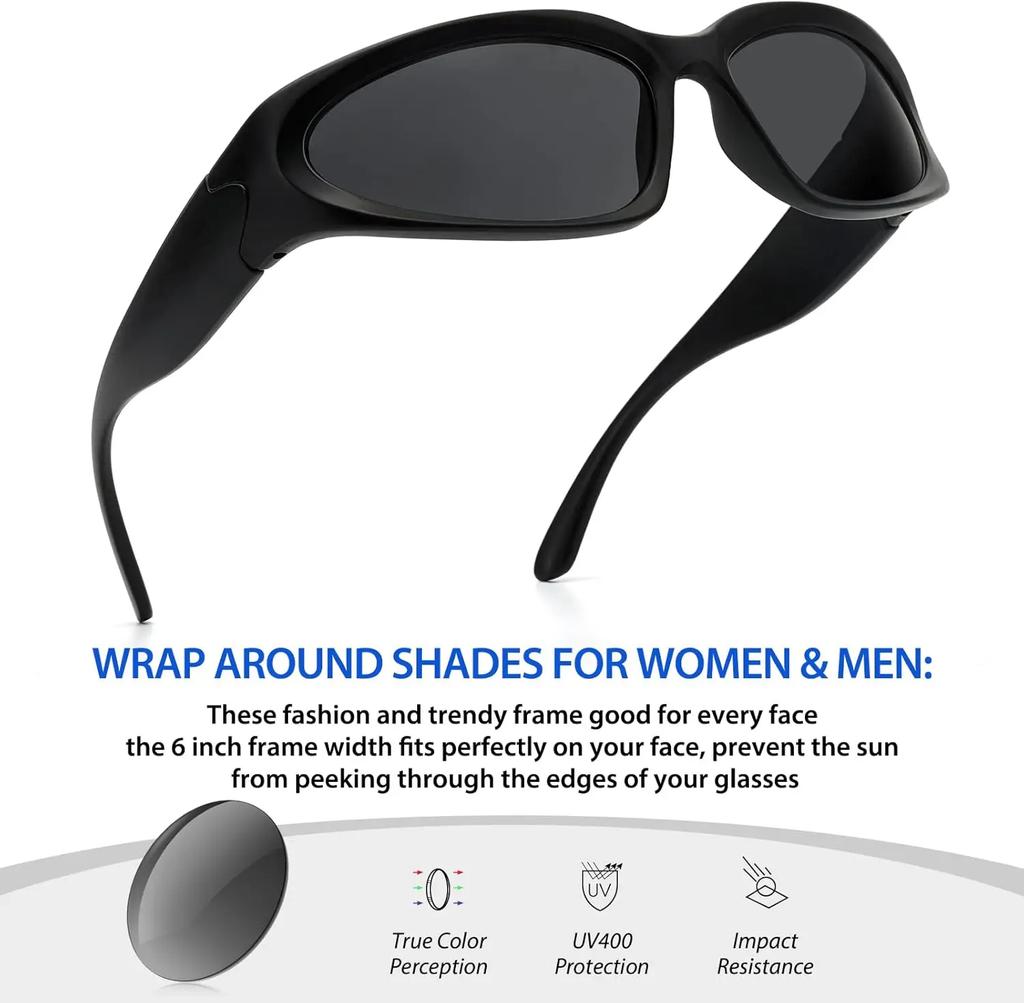 Cyberpunk Futuristic Sunglasses For Women Men Street Trendy  Shades Glasses Personality Super Cool Photography Sun Protection