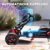 Pedal Go Kart for Kids Aged 3-6 Years, with Freewheel System, Brake, EVA Anti-Slip Wheels, Red