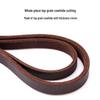Genuine Cowhide Leather Dog Leash for Golden Retrievers & German Shepherds - Durable Walking Rope