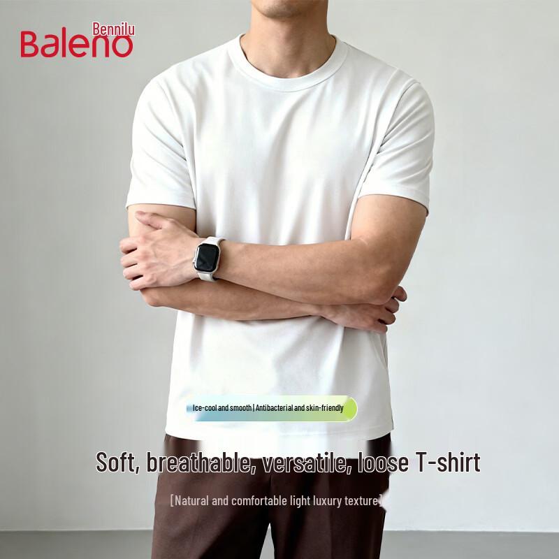 

Baleno Men s Cotton Blend Short Sleeve T-Shirt M