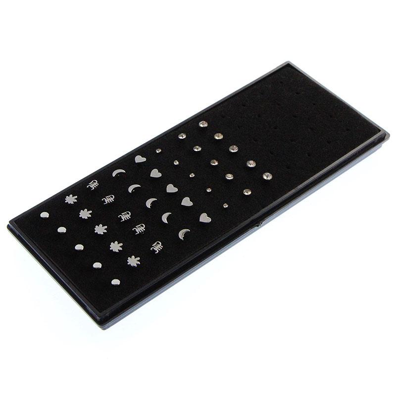 40 ks kroužků do nosu kostička pin 20G nerezová ocel šperky na piercing těla