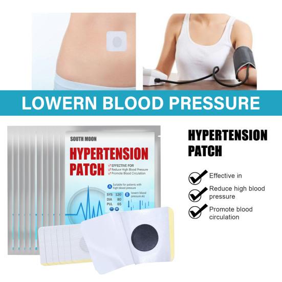 10Pcs Antihypertensive Health Sticker Easy to Use Portable Herbal Extracts Plant Essence Soothing Hypertension Care Health Patch for Personal Use