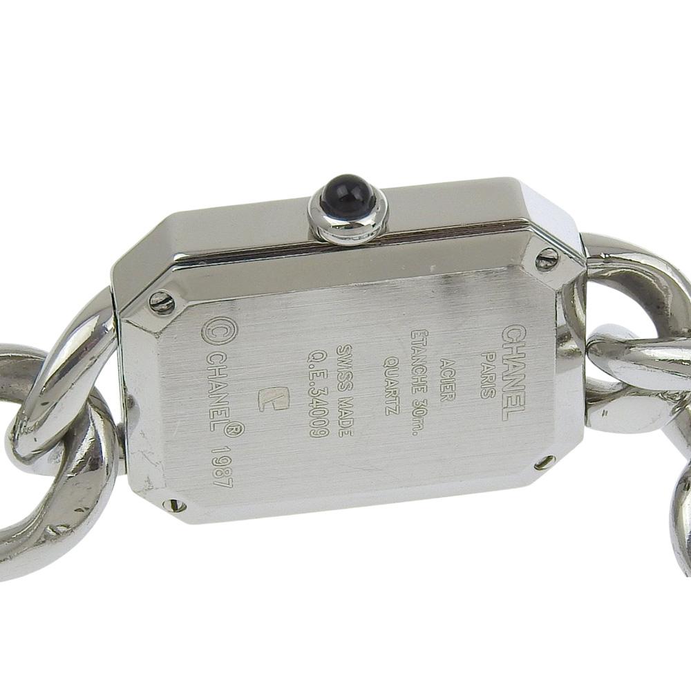 Chanel Premiere M Watches H0452 blackDial Stainless Steel Quartz Analog Display Women Used