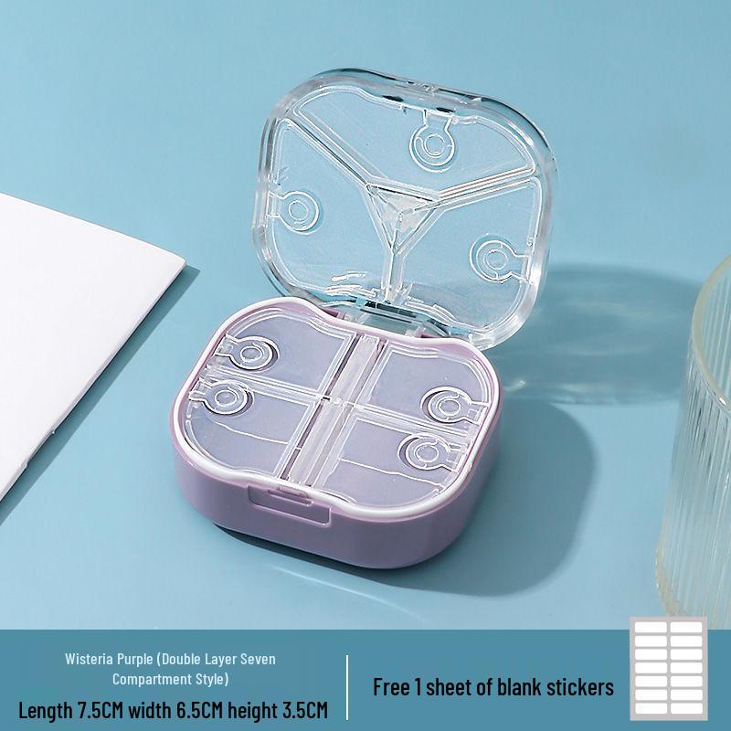 Compact, Moisture-Proof Pill Box for Daily Medication - 3 Times a Day, 7-Day Organizer