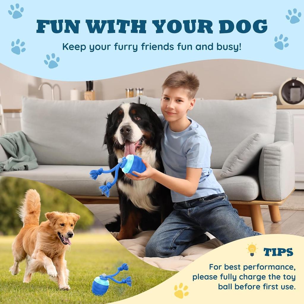 Interactive Dog Toys Upgraded Motion Activated Balls for Medium/Large Dog Automatic Moving Dogs Toy Ball dog toys for small dogs