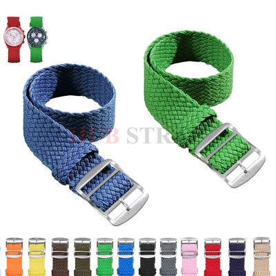 14mm 16mm 18mm 20mm 22mm Bande de Montre en Toile Tissée Nylon Hommes Femmes pour Perlon pour Bracelet Omega Bracelet de Sport Accessoires
