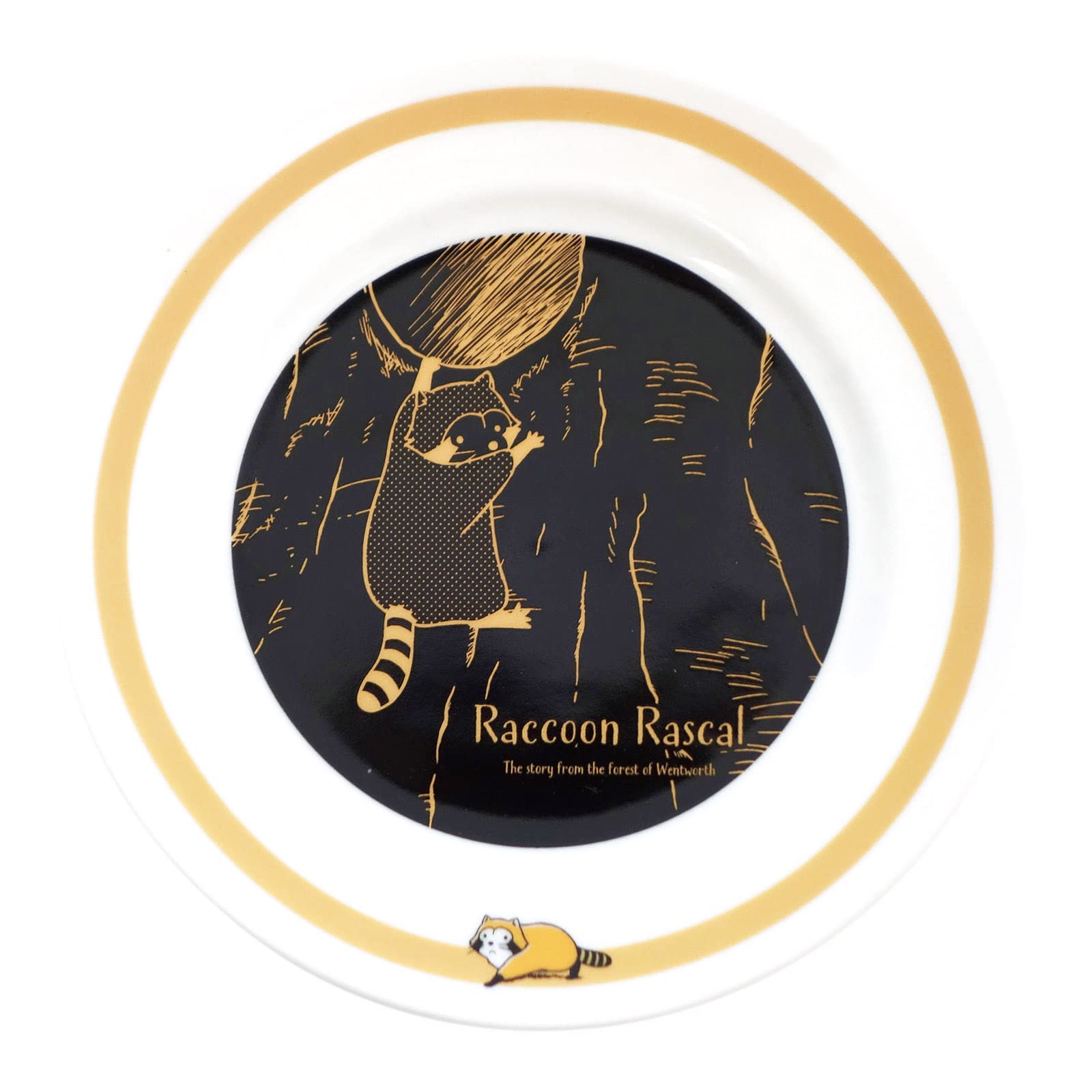 

Тарелка 20 см Классический черный Сделано в Японии 165185 Енот Раскал Прибл. чёрный