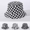 Print Blackwhite Folding Fisherman Bucket Hat Unisex Men Women Beach Cap Sun